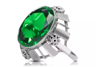 Anneau Vintage Émeraude Argent sterling 925 vrc043s
